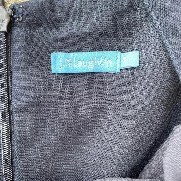 J. McLaughlin Adalyn Wide Leg Jumpsuit Navy Blue Womens Size 4 Beach Wedding - Picture 3 of 4